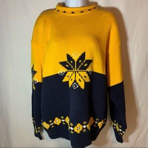 Vintage Gap Chunky Snowflake Knit Sweater grandpa sweater